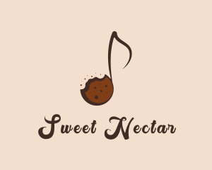 Sweet Cookie Musical Note logo design