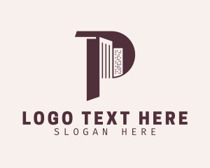 Urban - Modern City Building Letter P logo design