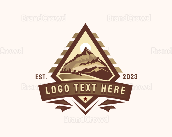 Mountain Peak Hiking Logo