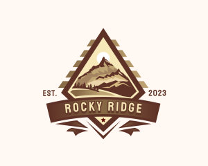 Mountain Peak Hiking logo design