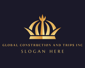 Elegant Gold Crown Jewel  Logo