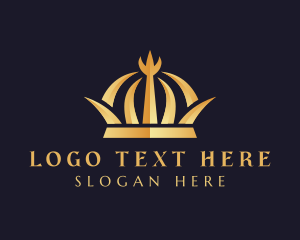Elegant Gold Crown Jewel  Logo