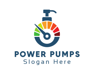 Speedometer Pump Dispenser logo design