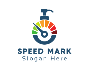 Speedometer Pump Dispenser logo design