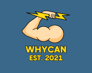 Streamer - Lightning Bolt Gym logo design