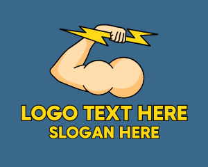 Lightning Bolt Gym Logo