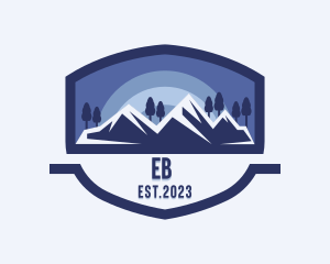 Tourism - Valley Mountain Camping Trekking logo design