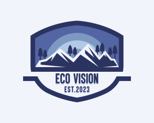 Valley Mountain Camping Trekking logo design