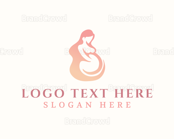 Woman Pregnant Maternity Logo