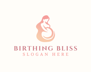 Midwife - Woman Pregnant Maternity logo design
