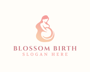 Obstetrics - Woman Pregnant Maternity logo design