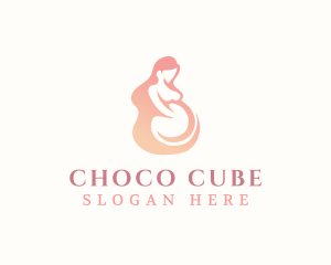 Midwife - Woman Pregnant Maternity logo design