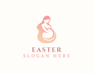 Neonate - Woman Pregnant Maternity logo design