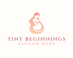 Neonatal - Woman Pregnant Maternity logo design