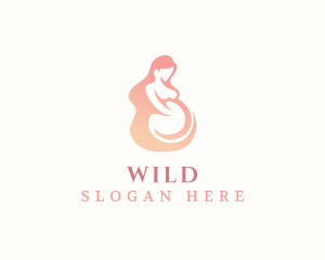 Child - Woman Pregnant Maternity logo design