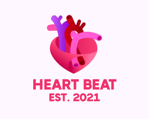 Human Heart Artery  logo design