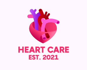 Cardiology - Human Heart Artery logo design