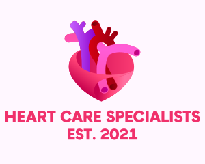 Cardiologist - Human Heart Artery logo design