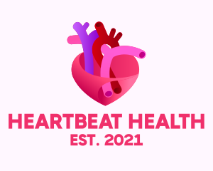 Cardiology - Human Heart Artery logo design