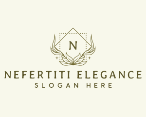 Decorative Floral Crest logo design