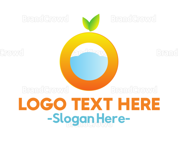 Orange Fruit Cloud Logo