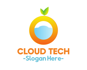 Cloud - Orange Fruit Cloud logo design