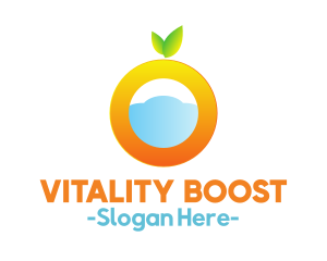 Vitality - Orange Fruit Cloud logo design