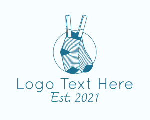 Children Store - Blue Baby Boy Socks logo design