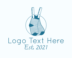 Kindergarten - Blue Baby Boy Socks logo design