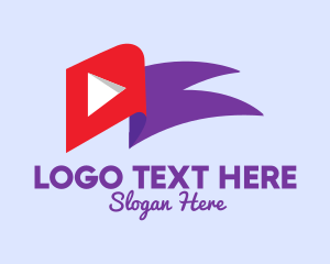 Flag - Media Player Flag logo design