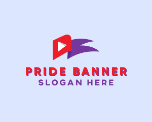 Flag - Media Player Flag logo design