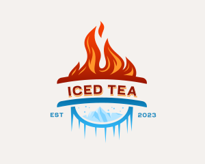 Ice Flame HVAC logo design