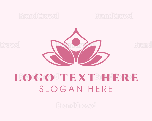 Pink Healing Lotus Logo