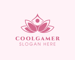 Holistic - Pink Healing Lotus logo design