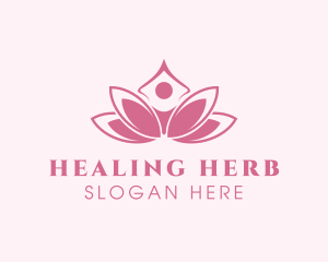 Pink Healing Lotus  logo design