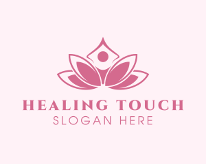 Pink Healing Lotus  logo design