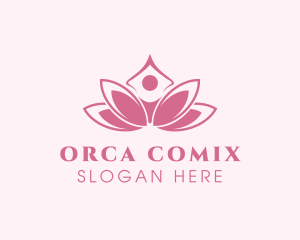 Therapy - Pink Healing Lotus logo design