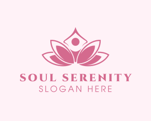 Healing - Pink Healing Lotus logo design