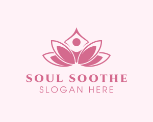 Healing - Pink Healing Lotus logo design