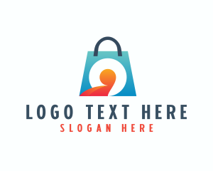 E Commerce - Shopping Bag Letter O logo design