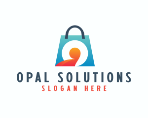 Shopping Bag Letter O logo design