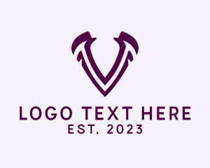 Cyberspace - Gaming Company Letter V logo design
