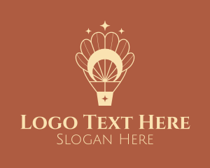 Hot Air Balloon - Mystic Petal Air Balloon logo design