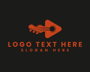 Radio - Guitar Music Instrument logo design