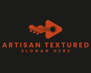 Textured - Guitar Music Instrument logo design