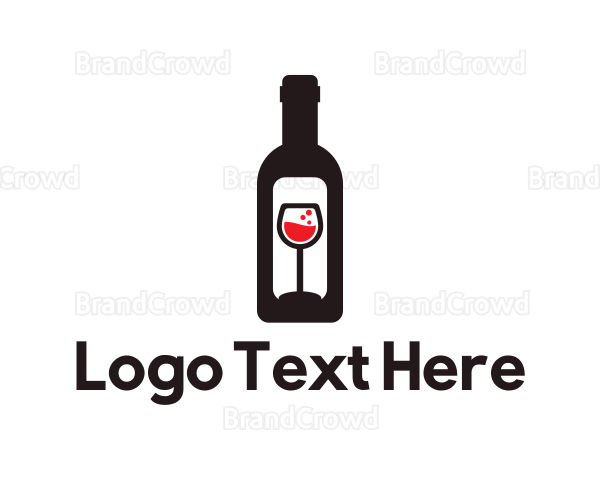 Wine Bottle Label Logo