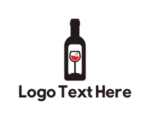 Pub - Wine Bottle Label logo design