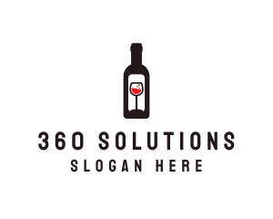 Wine Bottle Label logo design