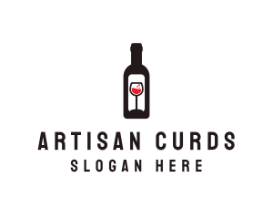 Wine Bottle Label logo design