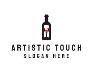 Wine Bottle Label logo design